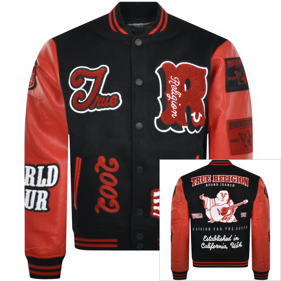 True religion letterman jacket cheap